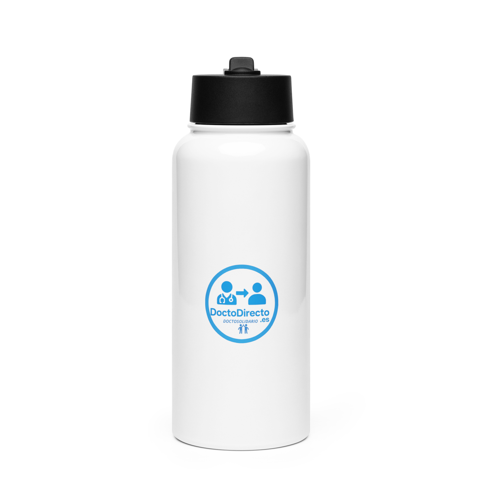 stainless steel water bottle with a straw lid white 32 oz front 6a6f95a6e4894.png
